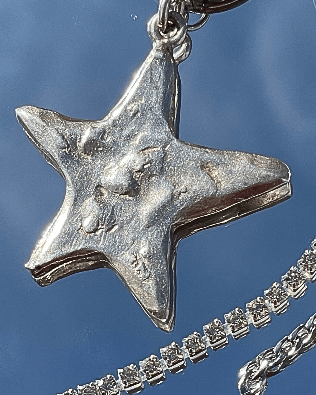 Boucles d'oreilles upcyclées - SILVER STAR