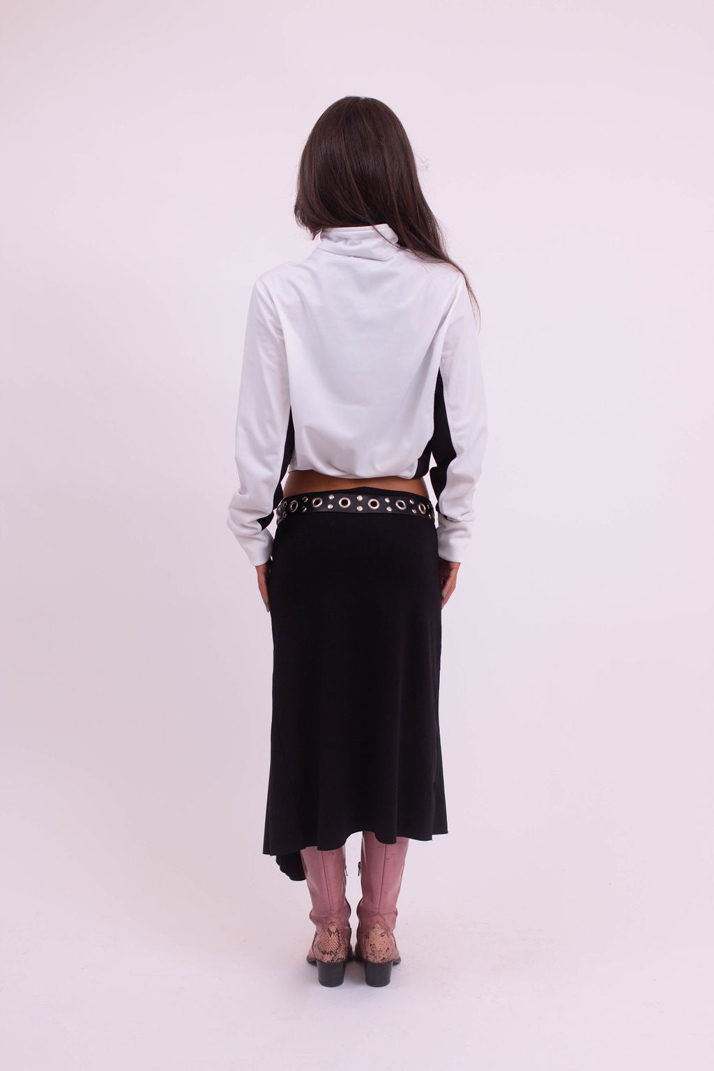 Asymmetrical black skirt